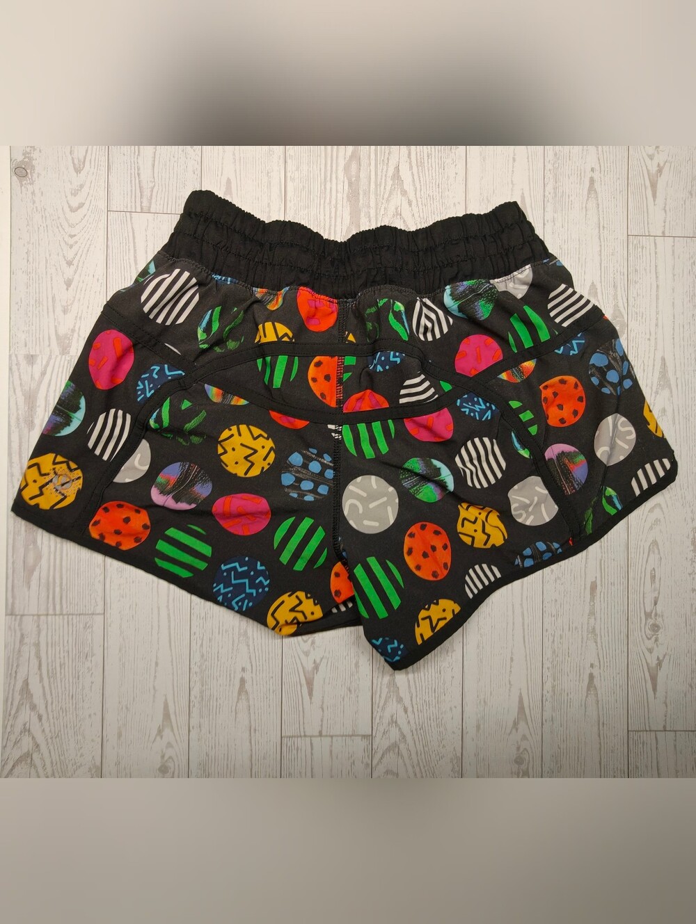 Lululemon Tracker Short III 2015 Seawheeze - PKAB / Black Circle Pills Size 4